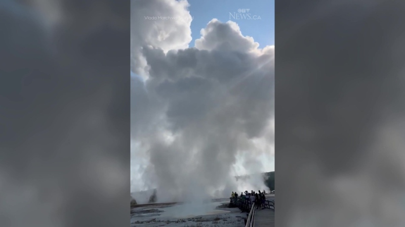 Terrifying explosion at Yellowstone National Park