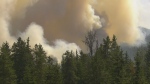 Wildfire smoke intensifies in the Jasper region on July 23, 2024. (Sean McClune/CTV News Edmonton)