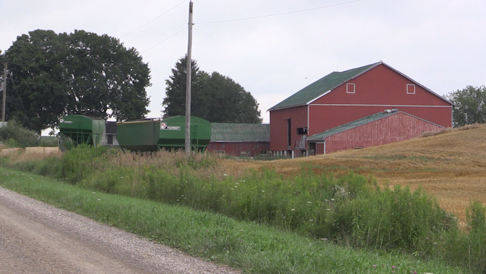 The farm outside of Belgrave, Ont. was searched last August, resulting in hefty fines for the farmer (Scott Miller/CTV News London)