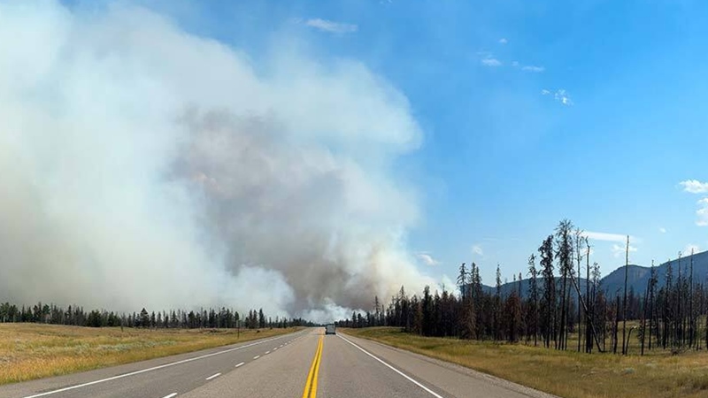 Jasper National Park North Wildfire, July 23, 2024. (Source: Parks Canada)