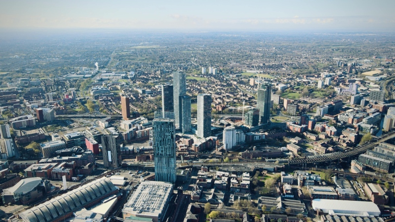 Manchester is seen from the air in this undated photo. (Mylo Kaye / Pexels.com)