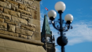 The Peace Tower is seen on Parliament Hill in Ottawa on June 19, 2024. (Sean Kilpatrick / The Canadian Press)