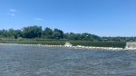 The Grand River weir in Kitchener on July 26, 2024. (Krista Simpson/CTV News)