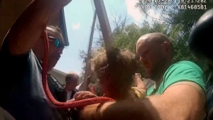 Caught on cam: Toddler rescued from pipe
