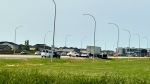 Winnipeg police respond to a motor vehicle collision on Kenaston Boulevard on Aug. 2, 2024. (Jon Hendricks/CTV News Winnipeg)
