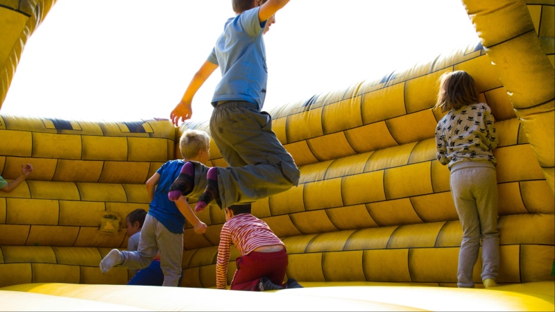 One child was killed and another was injured after a wind gust blew a bounce house into the air at a baseball game in Maryland on Friday night, local officials said. (Pexels/Lukas)