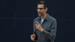 Alphabet CEO Sundar Pichai speaks at a Google I/O event in Mountain View, Calif., on May 14, 2024. (Jeff Chiu / AP Photo)