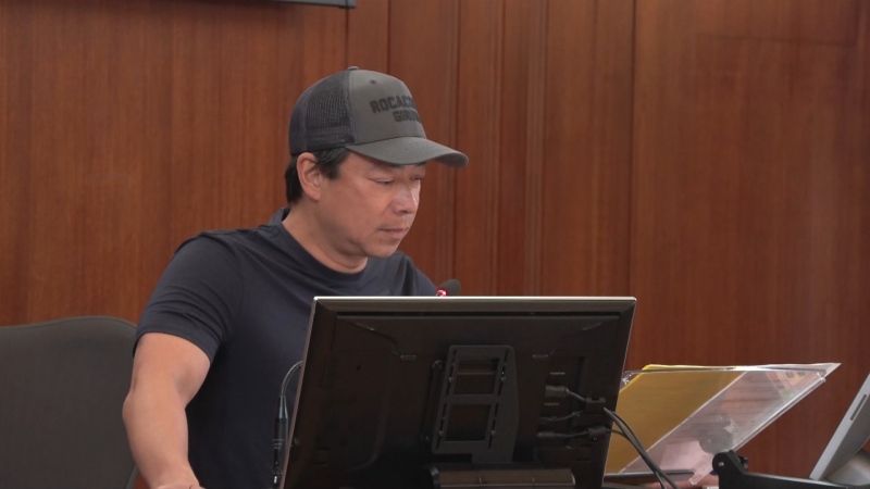 Vancouver Mayor Ken Sim speaks at City Hall on Aug. 6, 2024. 