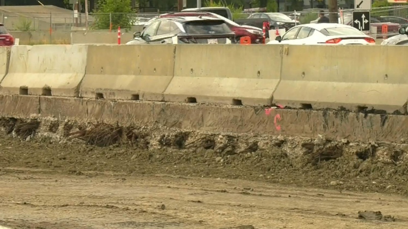 Streetcar tracks found during LRT construction