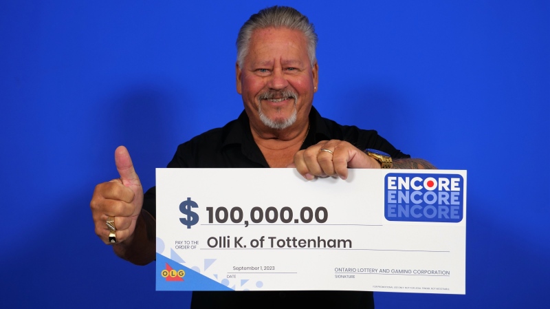 Olli Kauppinen of Tottenham, Ont., won on the Aug 19, 2023 Encore draw. He was paid out in September of that year. (OLG Canada)