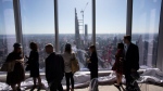 The Steinway Tower is seen from an upper floor of the Central Park Tower, Tuesday, Sept. 17, 2019. (THE CANADIAN PRESS/AP-Mark Lennihan)