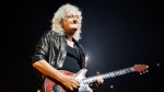 Brian May of Queen performs during the "Rhapsody" tour on Oct. 30, 2023, in Chicago. (Photo by Rob Grabowski/Invision/AP, File)