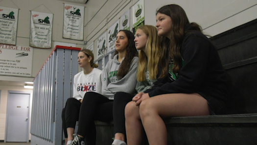 Left to right: Pippy Pritchard, Micah Pritchard, Eliza Pritchard, Rachel Henderson, Sept. 05, 2024. (Carla Shynkaruk / CTV News)