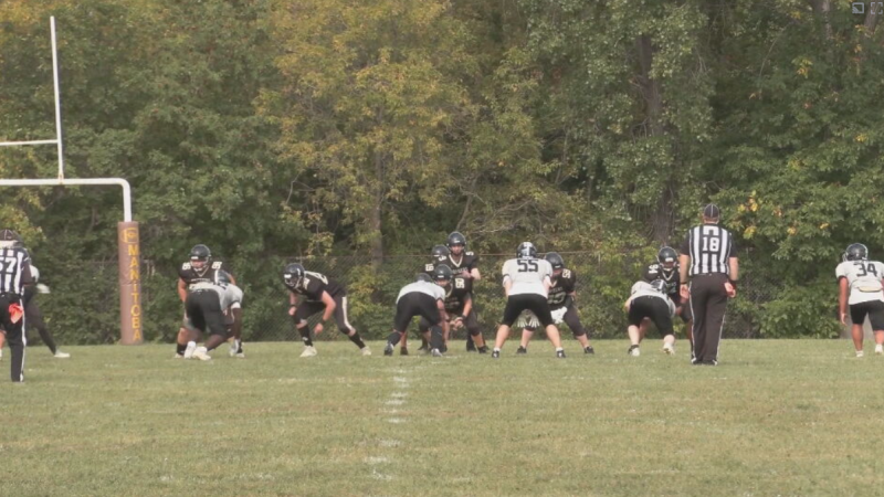 The Elmwood Giants battled the Garden City Gophers on Sept. 6, 2024. (Jamie Dowsett/CTV News Winnipeg)