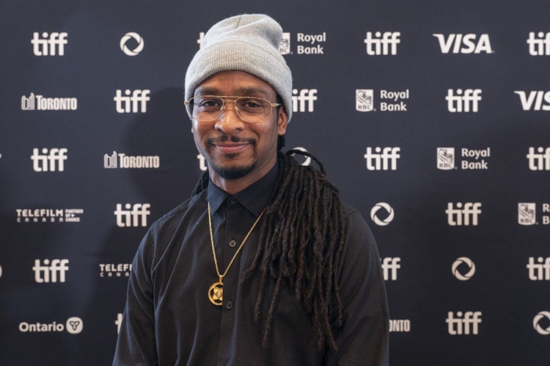 Randall Thorne, the director and co-writer of the film "40 Acres," poses for a photo at the 2024 TIFF press conference and festival kickoff in Toronto, Thursday, Aug. 22, 2024. THE CANADIAN PRESS/Paige Taylor White