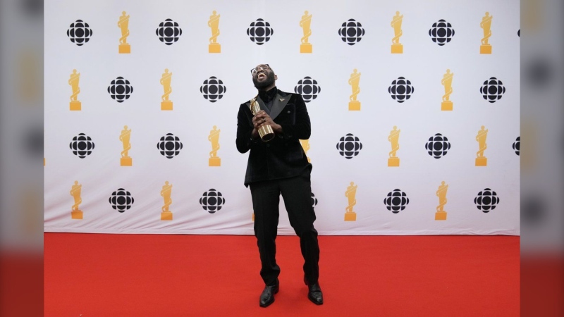 K-Anthony poses with the Juno Award for Contemporary Christian/Gospel Album of the Year during the Juno Awards in Halifax on Saturday, March 23, 2024. K-Anthony, winner of last year's Juno Award for Christian/gospel album of the year, said he was surprised the award show's organizers would put his category on hiatus for the 2025 edition. THE CANADIAN PRESS/Darren Calabrese