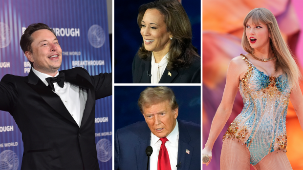 Celebrities are speaking up with high-profile endorsements and support for either former U.S. president Donald Trump  or current Vice President Kamala Harris. These are some of the celebrities putting their fame behind the presidential candidates. (AP Photos)