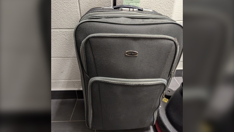 LaSalle police officers are looking for the owner of a suitcase that was left outside a store on Front Road in LaSalle, Ont. (Source: LaSalle police)