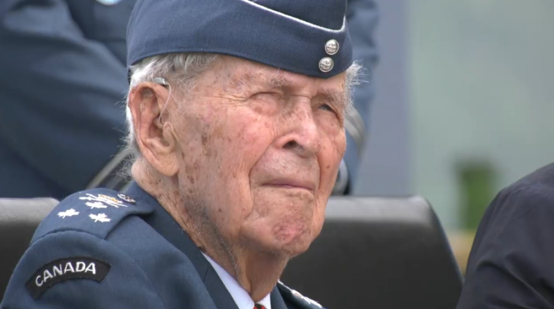 Major General Richard Rohmer seen at the renaming of the Meaford Airport in his honour on Thurs. Sept. 12, 2024 (Dana Roberts/CTV News Barrie). 