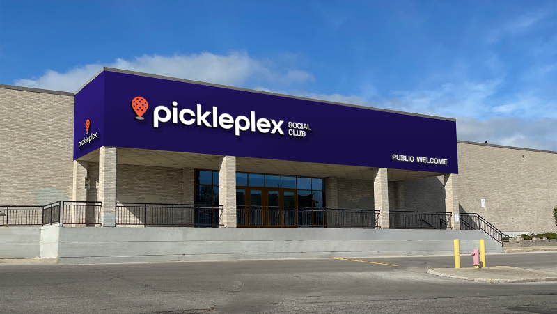 A state-of-the-art, seven court pickleball facility will open at the former Sears at the Georgian Mall in Barrie, Ont. (Supplied)