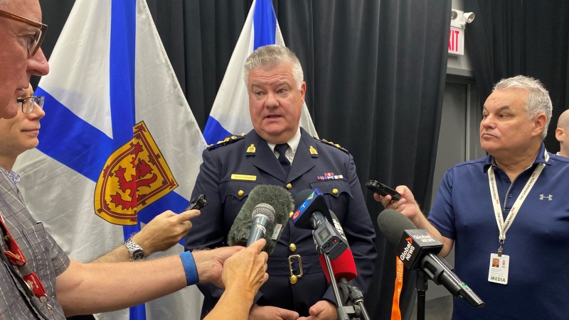 Assistant Commissioner Dennis Daley, commanding officer of the RCMP in Nova Scotia, talks to reporters in Halifax on Sept. 17, 2024. (Jesse Thomas/CTV Atlantic)