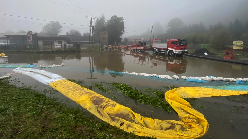 Central Europe flooding in Glogow, Poland