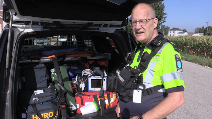 Huron County paramedic, Gary Renaud marks 50 years as a paramedic on Sept. 20, 2024. (Scott Miller/CTV News London)