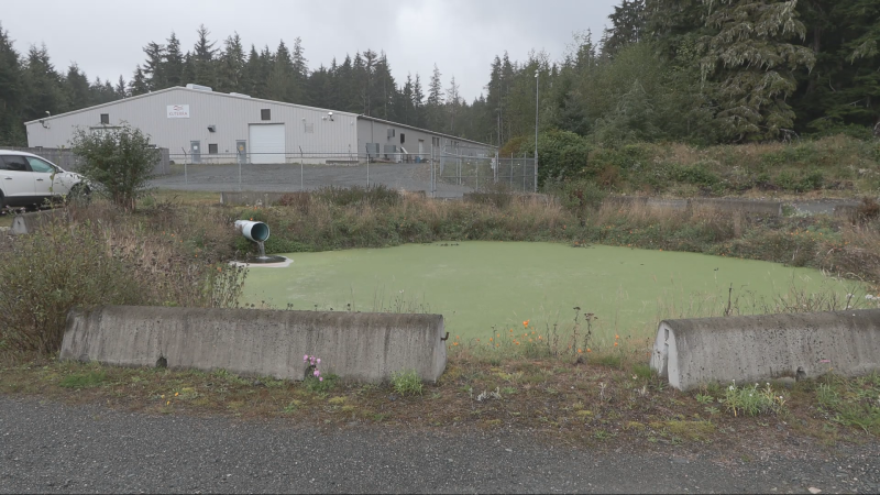 A closed-containment fish farm owned by the 'Namgis First Nation on northern Vancouver Island is shown. (CTV News)