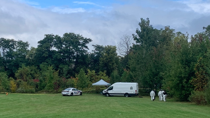 London police investigating a suspicious death in the east end of London, Ont. on Sept. 23, 2024. (Reta Ismail/CTV News London)