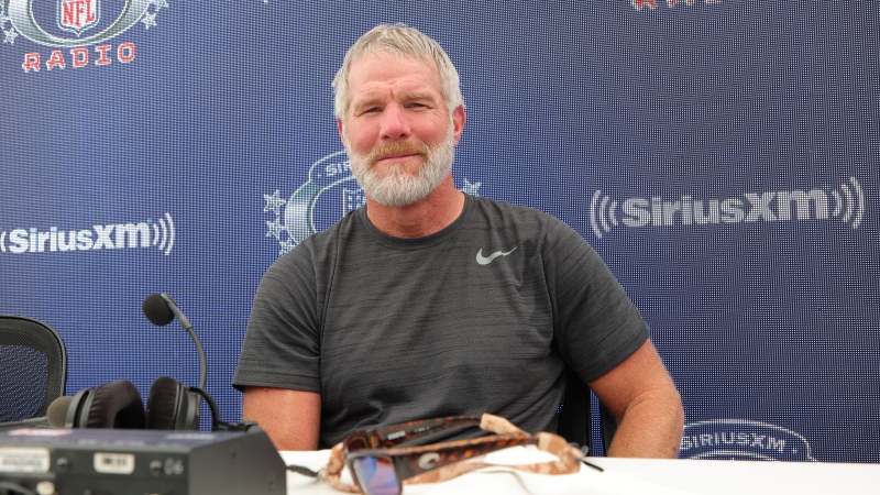 Former NFL player Brett Favre attends day 3 of SiriusXM At Super Bowl LVI on February 11, 2022 in Los Angeles, California. (Cindy Ord / Getty Images for SiriusXM )