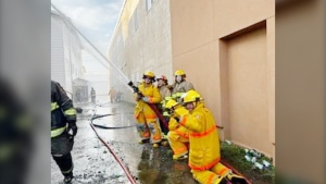 The 911 call about the Kirkland Lake fire came in at 3 p.m. on Sept. 21 and crews rushed to the scene, with officials from the Round Lake Volunteer Fire Department and the Kenogami and King Kirkland also called in to help. (Round Lake Volunteer Fire Deparment photos)