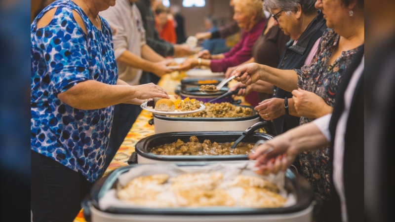 The food at a past fall supper in Beausejour. (Source: Travel Manitoba)