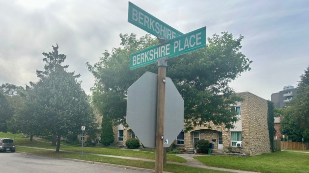 An alleged assault between a male suspect and two Muslim women took place in the area of Berkshire Drive and Berkshire Place, seen on Sept. 27, 2024, took place on Sept. 25, 2024. (Sean Irvine/CTV News London) 