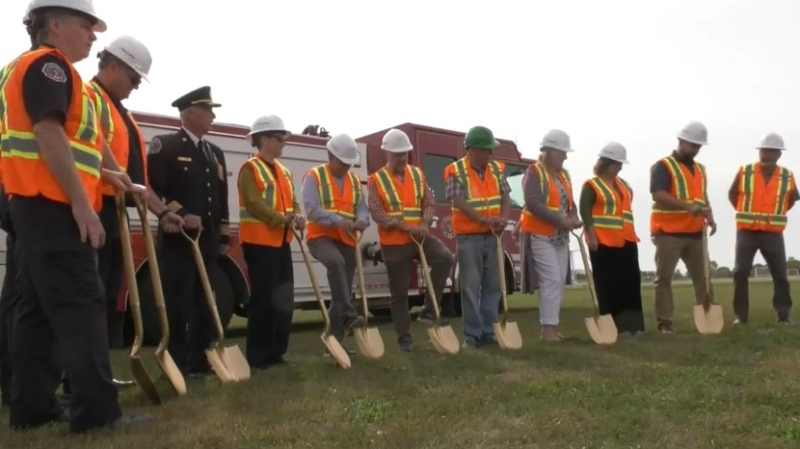 Amherstburg fire hall groundbreaking in Amherstburg, Ont., on Friday, Sept. 27, 2024. (Robert Lothian/CTV News Windsor)