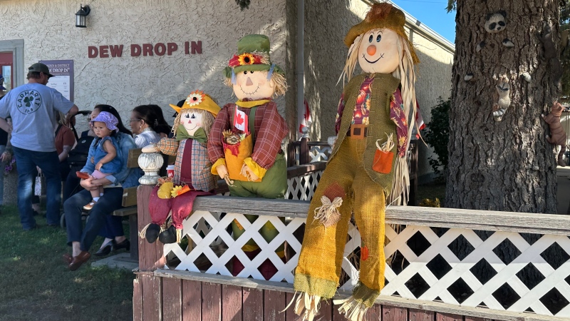 The ninth annual Scarecrow Festival was held in Lumsden on Saturday. (Angela Stewart / CTV News) 