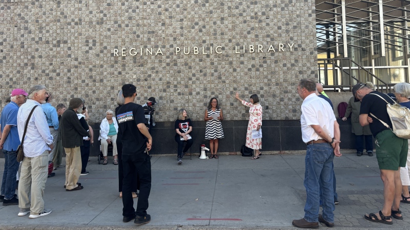 The Friends of the Regina Public Library (FRPL) hosted an architectural tour of the library's historic central branch on 12th Avenue. (Hallee Mandryk/CTV News)