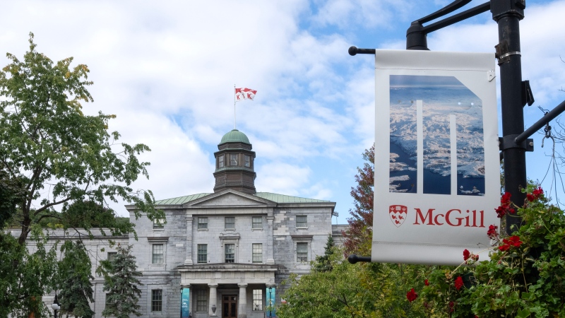 McGill University is threatening to cancel law school classes for the rest of the semester if it can't reach an agreement Monday with a faculty union that has been on strike since August. McGill University is seen Friday, Oct.13, 2023, in Montreal. THE CANADIAN PRESS/Ryan Remiorz
