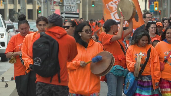 Marching for Orange Shirt Day 