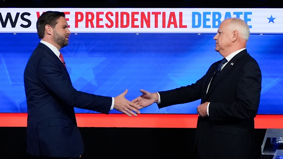 Vance and Walz meet during CBS VP debate