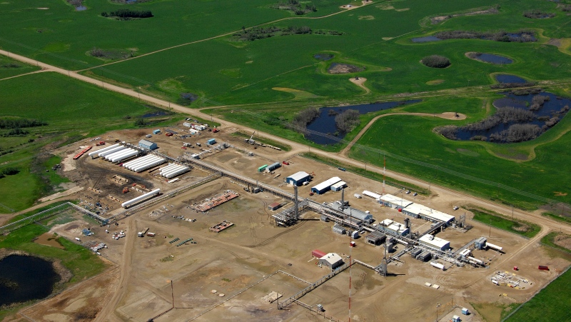 Steel Reef's Steelman gas plant near Steelman, Sask., is seen in an undated handout photo. (THE CANADIAN PRESS/Steel Reef, Ron Garnett)