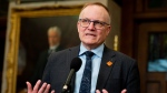 NDP House leader Peter Julian speaks in the House of Commons in Ottawa on May 7, 2024. (Spencer Colby / The Canadian Press)