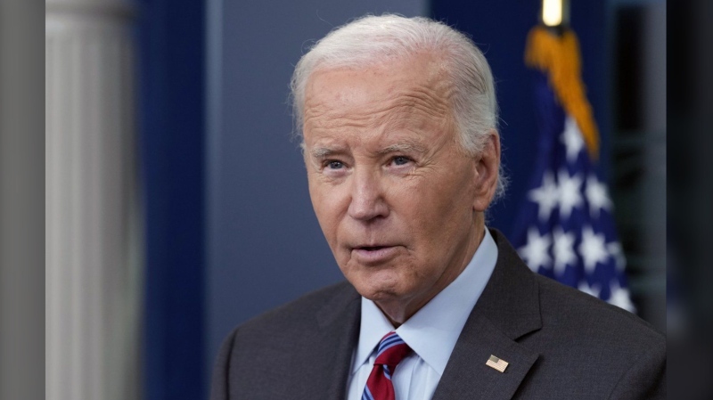 President Joe Biden speaks to the media in the White House press room, Friday, Oct. 4, 2024, in Washington. (AP Photo/Susan Walsh)