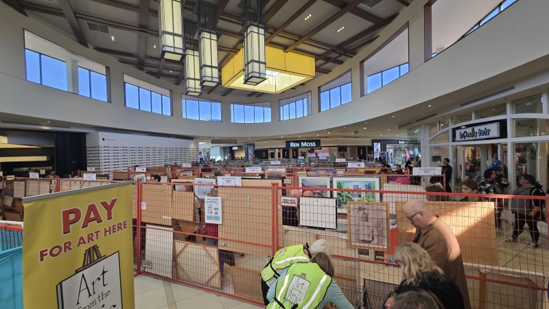 Thousands of art pieces were on display at St. Vital Centre on Oct. 6, 2024. (Dan Timmerman/CTV News Winnipeg)