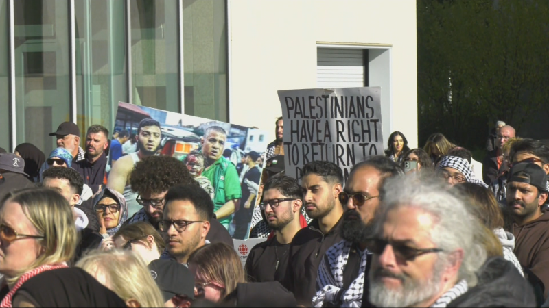 rally Oct. 7 attack anniversary Edmonton