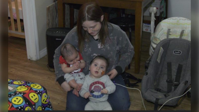 Lily Isaac has lived in her Riversdale basement suite for a year and a half with her two children. (Carla Shynkaruk / CTV News)