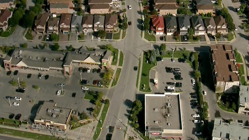 Norwood Avenue and Jane Street in Vaughan, Ont. are seen in this image from Oct. 8.