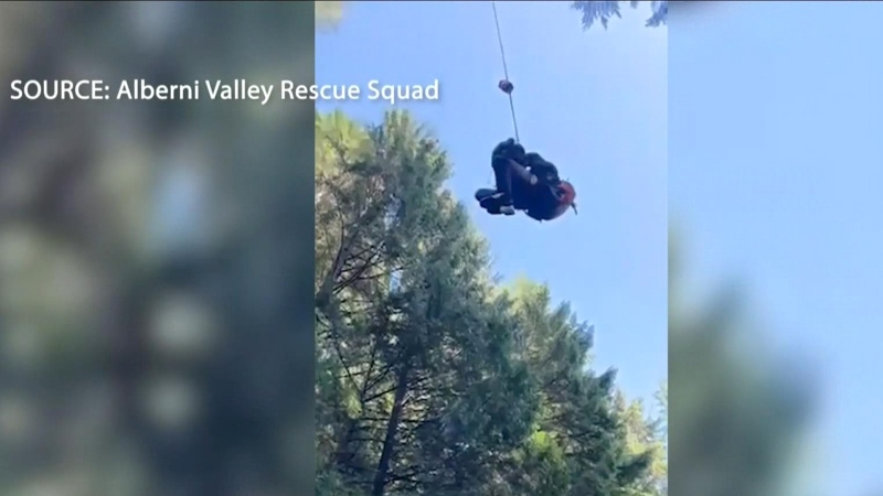 Hiker hoisted from West Coast Trail