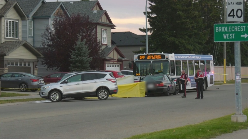 One person is dead following a motor-vehicle collision in Calgary's southwest on Wednesday evening. The incident occurred around 5:20 p.m., at 24th Street and Bridlecrest Way S.W.