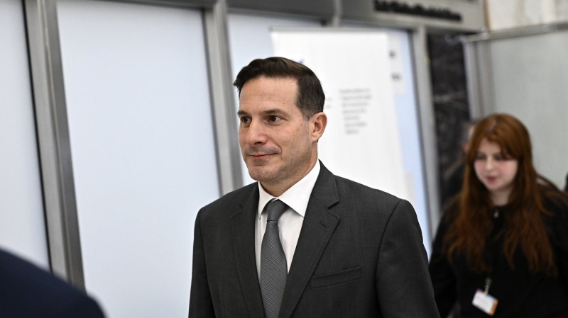 Liberal MP Marco Mendicino, former Minister of Public Safety, leaves after appearing as a witness at the Foreign Interference Commission in Ottawa, on Thursday, Oct. 10, 2024. THE CANADIAN PRESS/Justin Tang