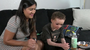 Boy able to sleep with eyes closed for first time